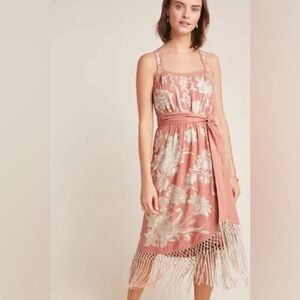 Anthropologie Lucille Faux Fringe Dress